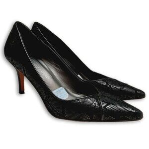 ROBERTO CAPUCCI | Italy Snake Pattern Genuine Suede Leather Stiletto Heels 7 B